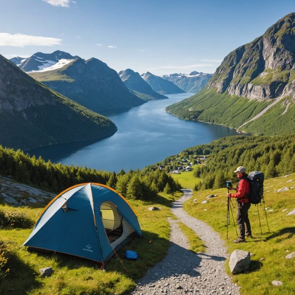 Comment organiser un camping pour une expédition de randonnée en région de fjords en été?