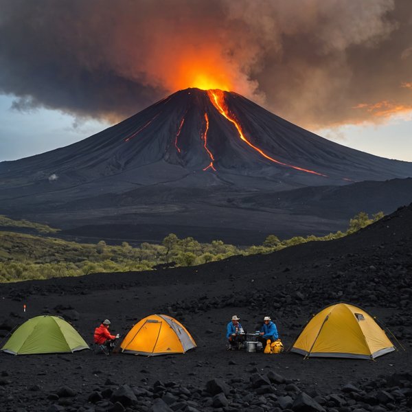 Quelles sont les meilleures pratiques pour camper en région volcanique active?